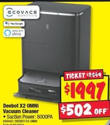 Ecovacs - Deebot X2 OMNI Vacuum Cleaner offers at $1997 in JB Hi Fi