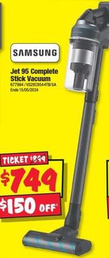 Samsung - Jet 95 Complete Stick Vacuum offers at $749 in JB Hi Fi