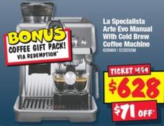 De Longhi - La Specialista Arte Evo Manual With Cold Brew Coffee Machine offers at $628 in JB Hi Fi
