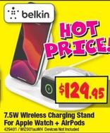 Belkin - 7.5W Wireless Charging Stand For Apple Watch + AirPods offers at $129.95 in JB Hi Fi