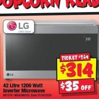 Lg - 42 Litre 1200 Watt Inverter Microwave offers at $314 in JB Hi Fi