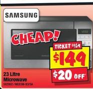 Samsung - 23 Litre Microwave offers at $149 in JB Hi Fi