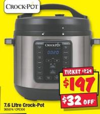 Crock Pot - 7.6 Litre Crock-Pot offers at $197 in JB Hi Fi