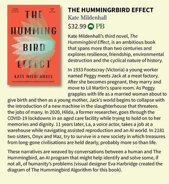 The Hummingbird Effect offers at $32.99 in Collings Booksellers