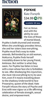 Psykhe - Kate Forsyth offers at $34.99 in Collings Booksellers