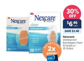 Nexcare - Waterproof Bandages Clear 10 Strips Or 20 Strips offers at $6.46 in Advantage Pharmacy