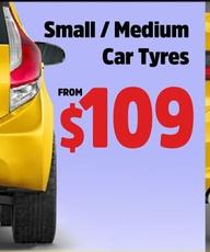 Small/Medium Car Tyres offers at $109 in JAX Tyres