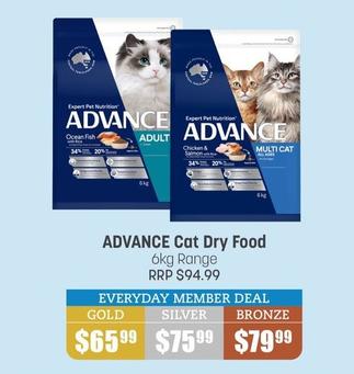 Advance - Cat Dry Food 6kg Range offers at $65.99 in Pets Domain