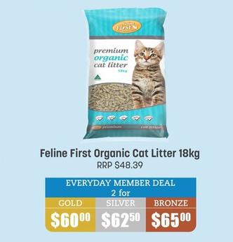 Feline - First Organic Cat Litter 18kg offers at $60 in Pets Domain