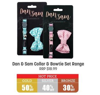 Dan & Sam - Collar & Bowtie Set Range offers in Pets Domain