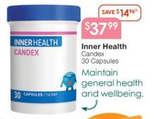 Inner Health - Candex 30 Capsules offers at $37.99 in Soul Pattinson Chemist
