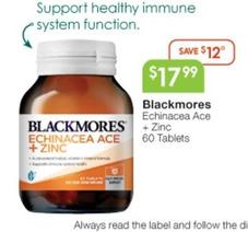 Blackmores - Echinacea Ace +zinc 60 Tablets offers at $17.99 in Soul Pattinson Chemist