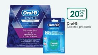 Oral B - Selected Products offers in Soul Pattinson Chemist