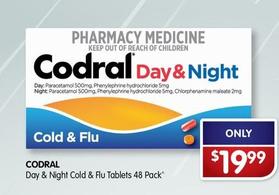 Codral - Day & Night Cold & Flu Tablets 48 Pack offers at $19.99 in Alliance Pharmacy