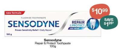 Sensodyne - Repair & Protect Toothpaste 100g offers at $10.99 in Pharmacy Best Buys