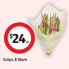 Tulips 8 Stem offers at $24 in Coles