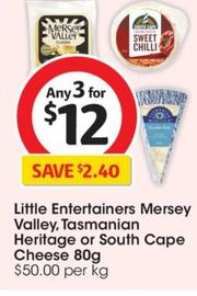 Little Entertainers - Mersey Valley Cheese 80g offers at $12 in Coles