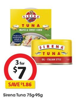 Sirena - Tuna 75g-95g offers at $7 in Coles