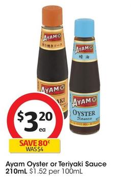 Ayam - Oyster Sauce 210ml offers at $3.2 in Coles