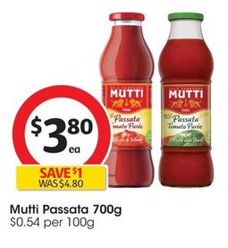 Mutti - Passata 700g offers at $3.8 in Coles