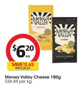 Mersey Valley - Cheese 180g offers at $6.2 in Coles