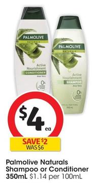 Palmolive - Naturals Shampoo 350mL offers at $4 in Coles