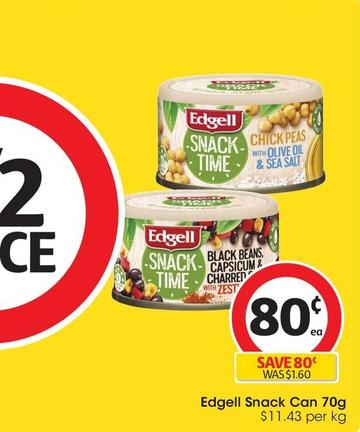 Edgell - Snack Can 70g offers at $0.8 in Coles