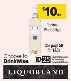 Portone - Pinot Grigio offers at $10 in Coles
