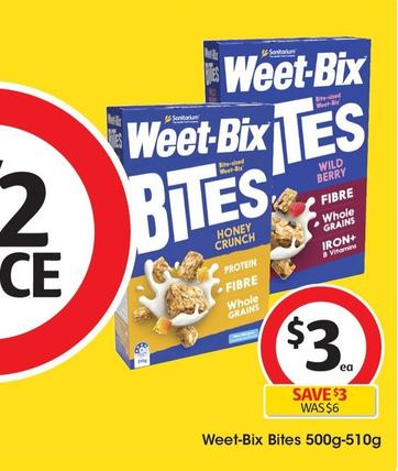 Weet-Bix Bites 500g-510g offers at $3 in Coles