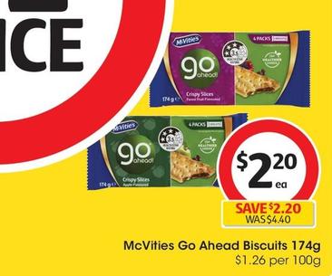 Mcvitie's - Go Ahead Biscuits 174g offers at $2.2 in Coles