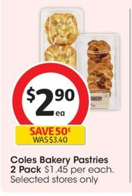 Coles - Bakery Pastries 2 Pack offers at $2.9 in Coles