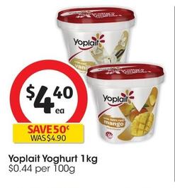 Yoplait - Yoghurt 1kg offers at $4.4 in Coles