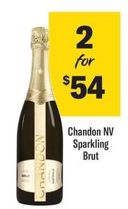 Chandon - Nv Sparkling Brut offers at $54 in Coles