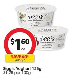 Siggi's - Yoghurt 125g offers at $1.6 in Coles