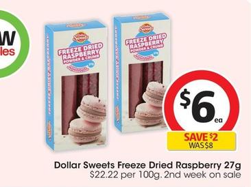 Dollar Sweets - Freeze Dried Raspberry 27g offers at $6 in Coles