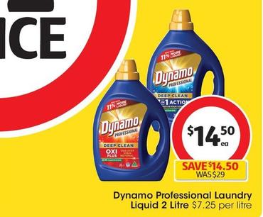 Dynamo - Professional Laundry Liquid 2 Litre offers at $14.5 in Coles
