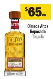 Olmeca - Altos Reposado Tequila offers at $65 in Coles