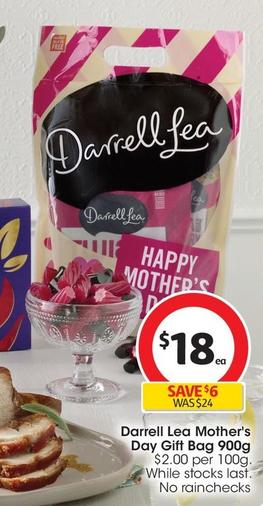 Darrell Lea - Mother's Day Gift Bag 900g offers at $18 in Coles