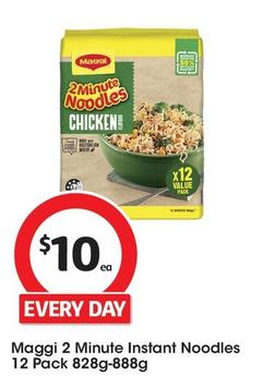 Maggi - 2 Minute Instant Noodles 12 Pack 828g-888g offers at $10 in Coles