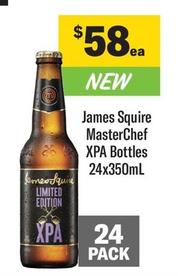 James Squire - Masterchef Xpa Bottles 24x350ml offers at $59 in Coles