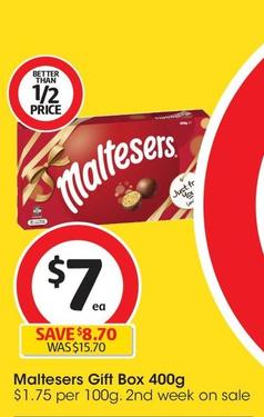 Maltesers - Gift Box 400g offers at $7 in Coles