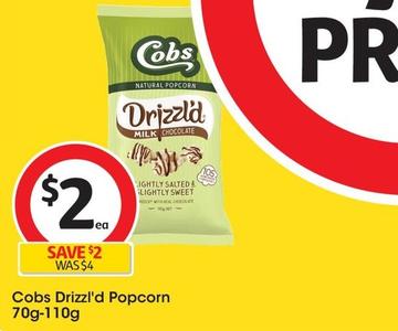Cobs - Drizzl'd Popcorn 70g-110g offers at $2 in Coles