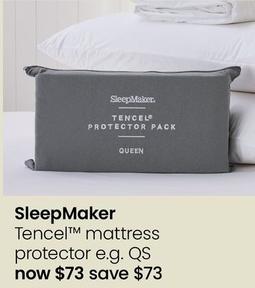 SleepMaker - Tencel Mattress Protector offers at $73 in Myer
