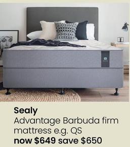 Sealy - Advantage Barbuda Firm Mattress offers at $649 in Myer