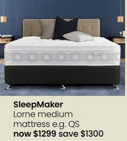 SleepMaker - Lorne Medium Mattress offers at $1299 in Myer