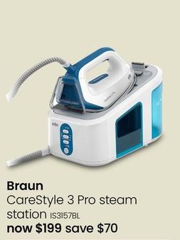 Braun - CareStyle 3 Pro Steam Station offers at $199 in Myer
