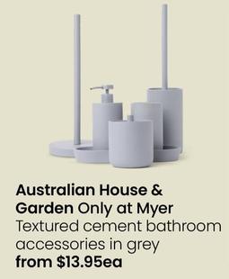 Australian House & Garden - Textured Cement Bathroom Accessories in Grey offers at $13.95 in Myer