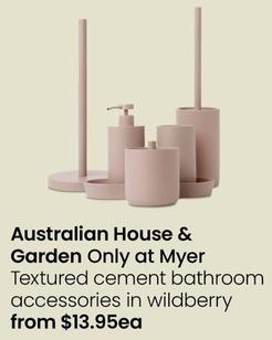 Australian House & Garden - Textured Cement Bathroom Accessories In Wildberry offers at $13.95 in Myer