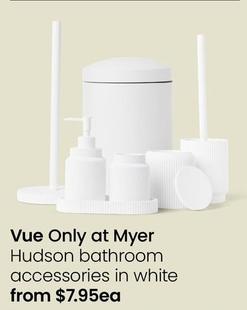 Vue - Hudson Bathroom Accessories in White offers at $7.95 in Myer