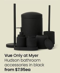 Vue - Hudson Bathroom Accessories in Black offers at $7.95 in Myer